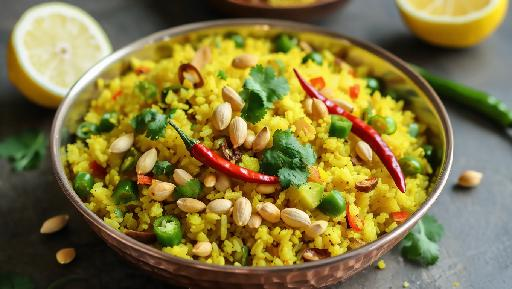 Poha Recipe | Spiced Flattened Rice | Quick Poha Recipe